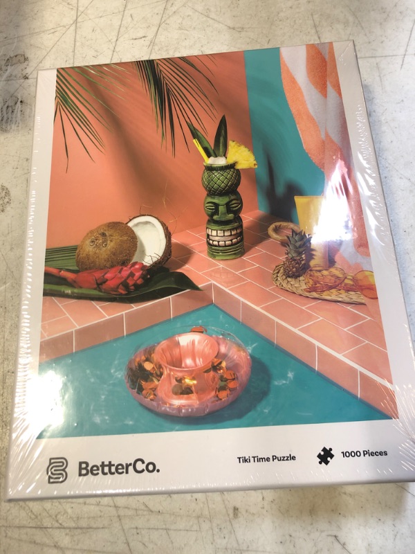 Photo 1 of BetterCo. Tiki Time Puzzle for Adults Difficult Jigsaw Puzzles 1000 Pieces - A Beautiful Modern Beach Lifestyle Scene by Photographer Melanie Riccardi