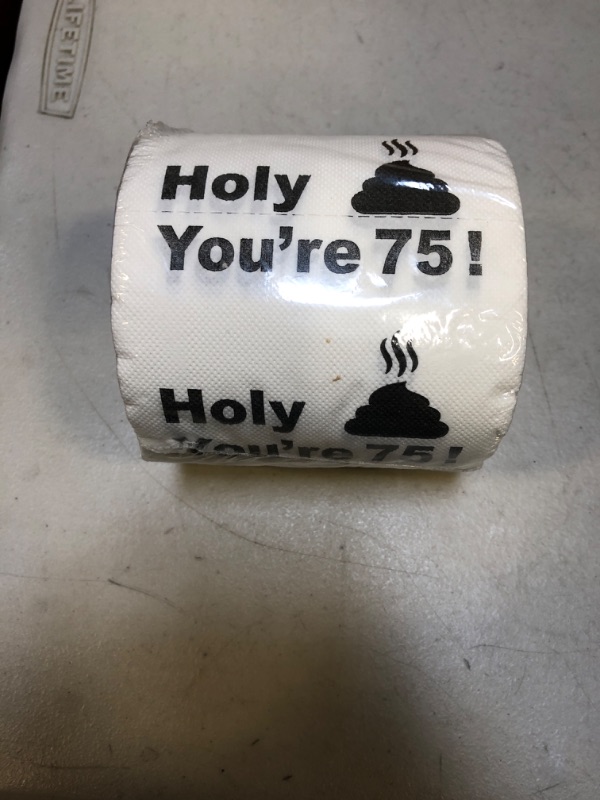 Photo 2 of 75th Birthday Decorations For Men Women - Toilet Paper 75 Birthday Gifts Funny Joke Present - Novelty Great Hilarious Gag Laugh Toilet Paper  -- FACTORY SEALED --
