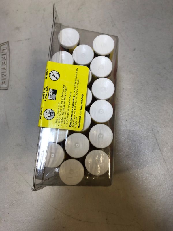 Photo 1 of Avery Glue Stick White for Arts and Crafts, Washable, Nontoxic, 0.26 oz. Permanent Glue Stic, 18pk (98001)
