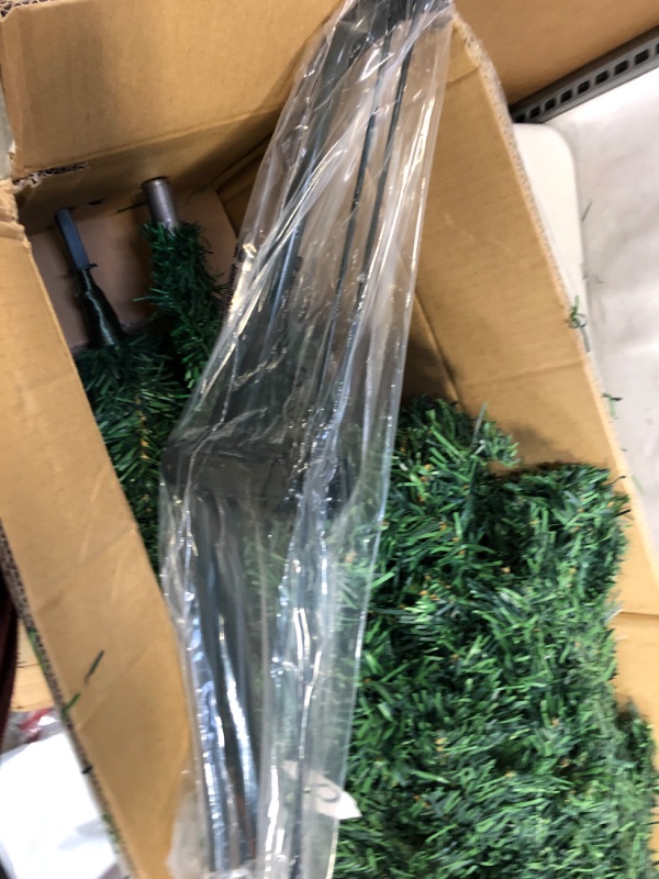 Photo 1 of 8ft Premium Spruce Artificial Holiday Christmas Tree for Home, Office, Party Decoration with 1,800 Longer and Wider Branch Tips, More Denser, Easy Assembly, Foldable Base …
