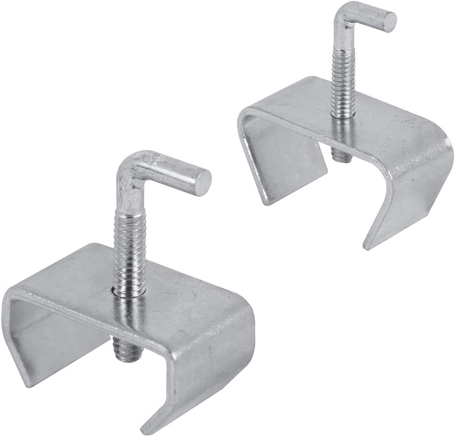 Photo 1 of  Bed Frame Rail Clamp Kit, Fits 1 inch and 1-1/4 inch Frames, Steel Construction, Zinc Plated, 2 Sets