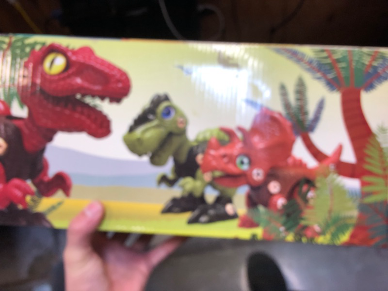 Photo 2 of 3 Pcs Take Apart Dinosaur Toys for 3 4 5 6 7 Year Old Boys Birthday Gifts with Dinosaur Eggs, Kids STEM Toys Dinosaur Toys for Kids 3-5 5-7 with Electric Drill