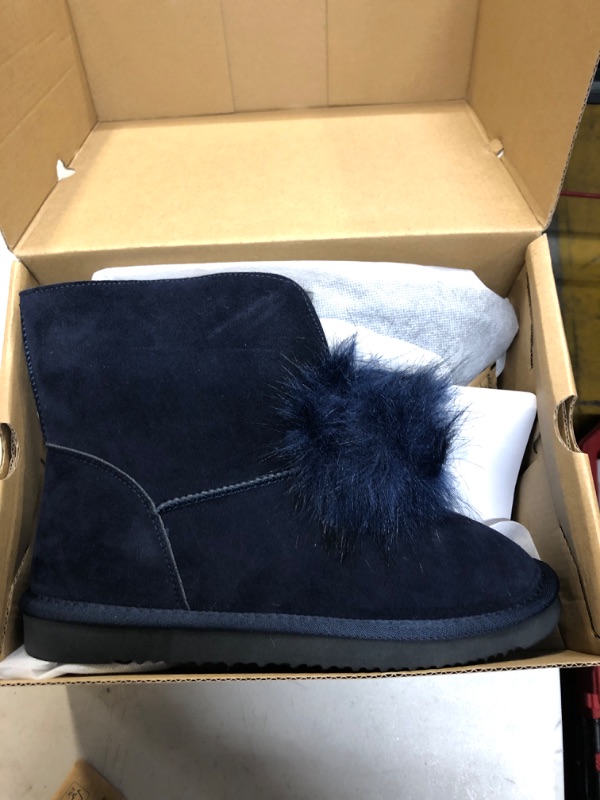 Photo 3 of Coutgo Womens Classics Winter Snow Boots Faux Fur Lined Pom-Pom Slip on Warm Ankle Boots
SIZE 7.5