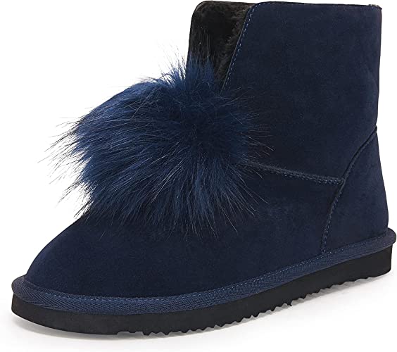 Photo 1 of Coutgo Womens Classics Winter Snow Boots Faux Fur Lined Pom-Pom Slip on Warm Ankle Boots
SIZE 7.5