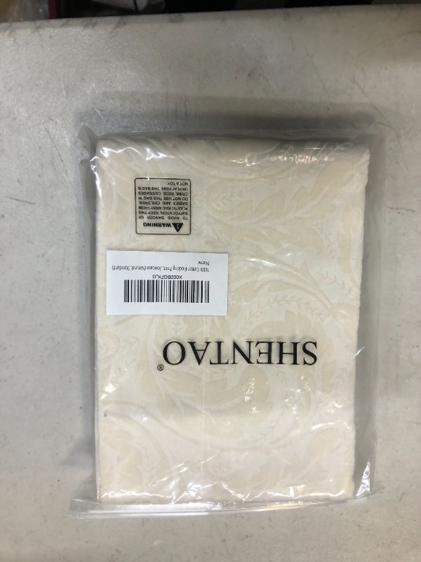 Photo 2 of 100% Cotton Flocking Printing Standard Oxford Border Pillowcase (Natural, Standard) Natural Standard