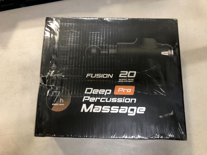 Photo 2 of Fusion Black Pro Muscle Massage Gun Deep Tissue Percussion Muscle Massager Gun for Athletes Pain Relief Therapy and Relaxation, Percussion Therapy Chiropractor Massager, Body Massager (Black Pro)