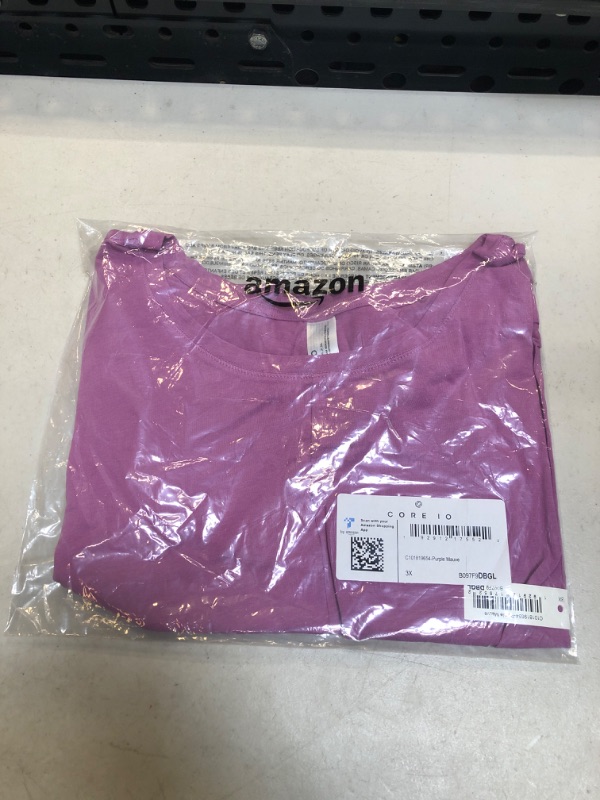 Photo 2 of Core 10 Women's Soft Cotton Knot Front Cropped Yoga Tank (Available in Plus Size) 3X Purple Mauve