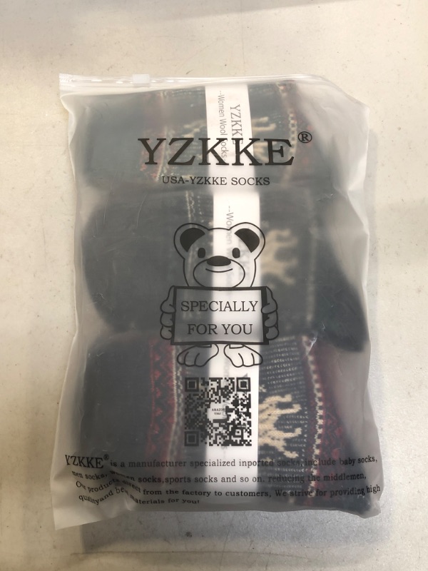 Photo 2 of YZKKE 5Pack Womens Vintage Winter Soft Warm Thick Cold Knit Wool Crew Socks, Multicolor, free size Q-29