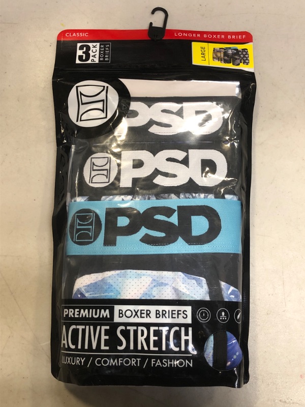 Photo 1 of 3PK - PSD LONGER BOXER BRIEFS - LRG