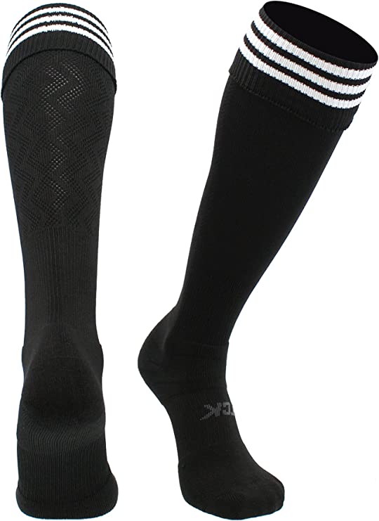 Photo 1 of Premier Soccer Socks with Stripes & Fold Down Top - For Men, Women, Boys & Girls
SIZE M