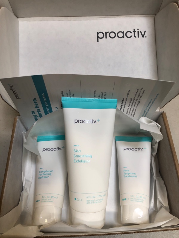 Photo 2 of Proactiv+ 3 Step Advanced Skincare Acne Treatment - Benzoyl Peroxide Face Wash, Salicylic Acid Exfoliator for Face and Pore Minimizer - 90 Day Complete Acne Skin Care Kit