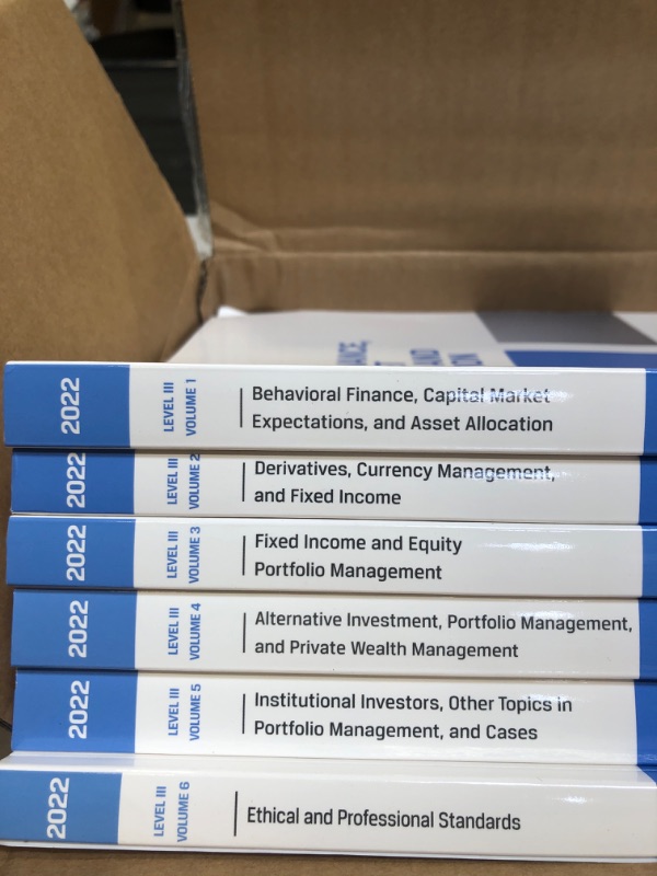 Photo 3 of 2022 CFA Program Curriculum Level III Box Set