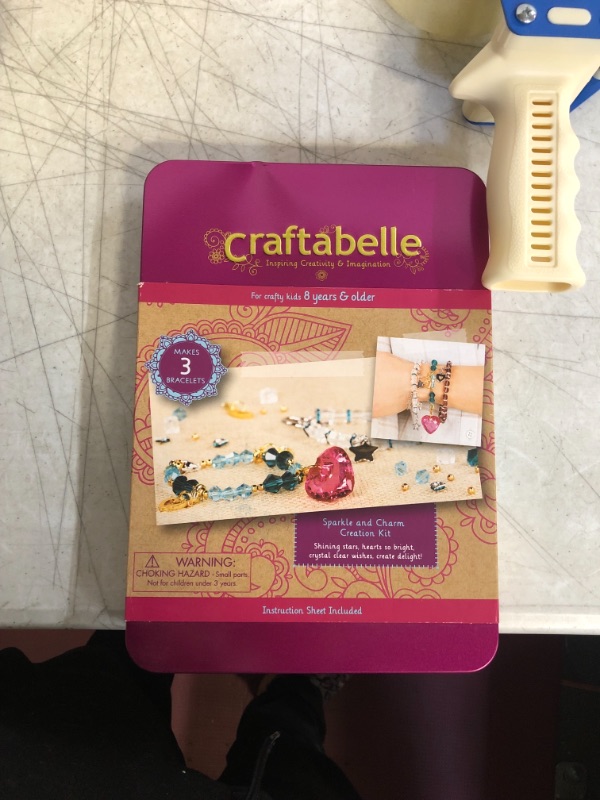 Photo 2 of Craftabelle – Sparkle and Charm Creation Kit – Bracelet Making Kit – 141pc Jewelry Set with Crystal Beads – DIY Jewelry Sets for Kids Aged 8 Years +