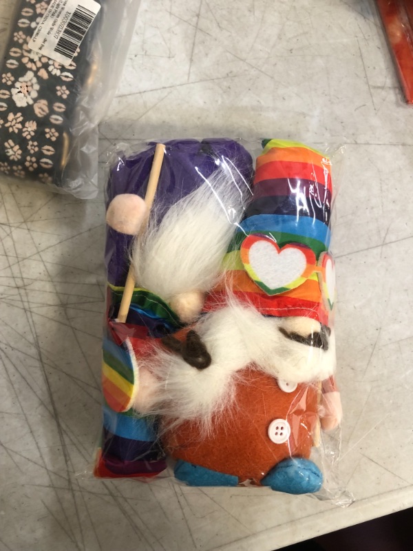 Photo 2 of Ameter Christmas Plush Gnomes Decorations, 2Pcs Thanksgiving Stuffed Animal - Cute and Soft Holiday Rainbow Stuffed Animal - Great Gift for Kids