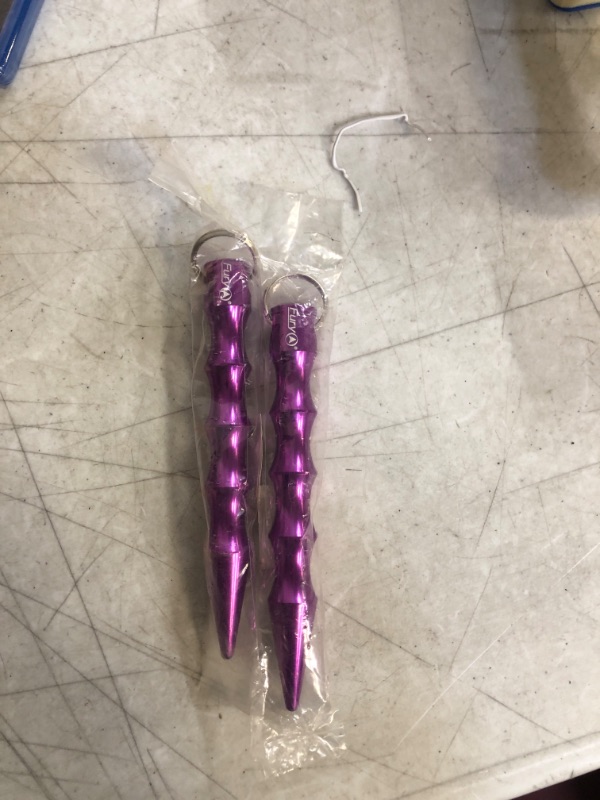 Photo 2 of 2 PK Fury Martial Arts Tactical Self Defense Keychain with Pressure Tip, 5.75-Inch, Purple
