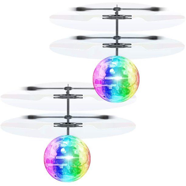 Photo 1 of 2 Pack Flying Ball Toys, Rechargeable Ball Drone Light Up RC Toy for Kids Boys Girls Gifts Indoor Outdoor Games
