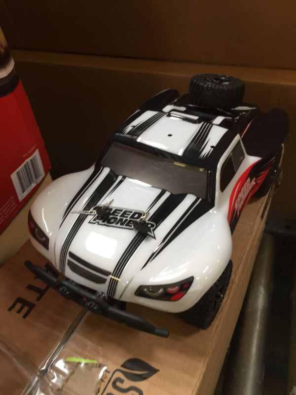 Photo 1 of FUNTECH RC Car High Speed Remote Control Car 1/18 Scale 2.4 Ghz Radio Fast 30+ MPH 4x4 Off Road Remote Control Trucks with LED Light, Terrain RC Cars, Great RC Trucks for Adults Kids