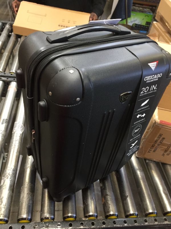 Photo 1 of Travelers Club Sky Luggage Black 20" Carry-On