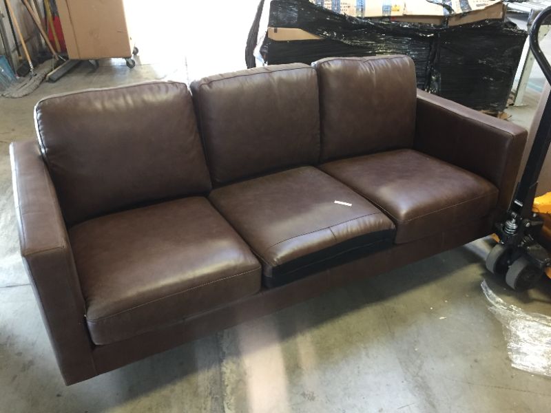 Photo 1 of 3 cushion leather couch 