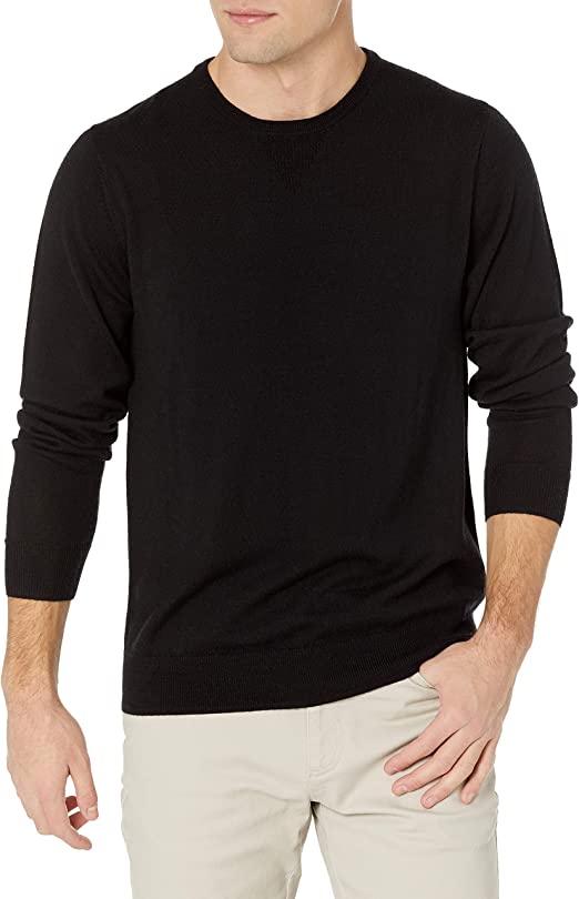 Photo 1 of Goodthreads Men's Lightweight Merino Wool Crewneck Sweater, Charcoal, J02327  size XL