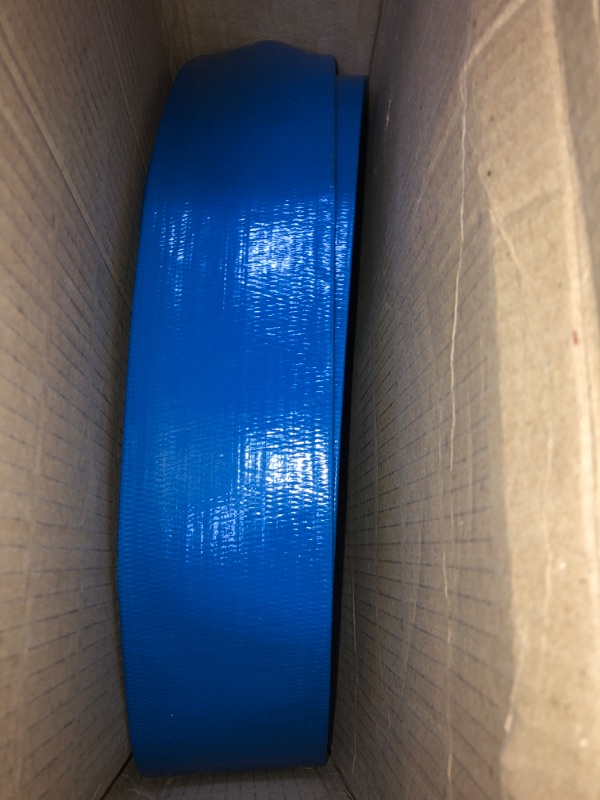 Photo 2 of 2 IN x 50 FT Pool Backwash Hose, Heavy Duty Flat Discharge Hose, Weather and Burst Resistant, Best Pool Hoses for Inground Pools, Pool Filter Hose & Pool Drain Hose 2 in x 50 ft Blue