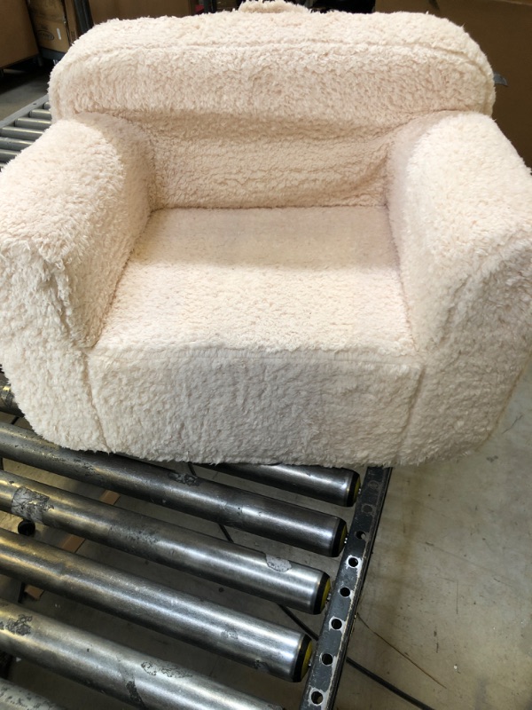 Photo 2 of Delta Children Cozee Sherpa Chair, Cream
