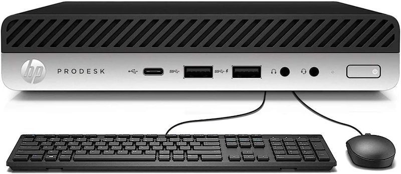 Photo 1 of HP ProDesk 600 G3 Desktop Mini High Performance Business PC, Intel Quad Core i5-7500T 2.7GHz, 8G DDR4, 1T, WiFi, BT, DP, Windows 10 Pro 64 Bit-Multi-Language Supports English/Spanish/French(Renewed)  -- UNABLE TO PROPERLY TEST --
