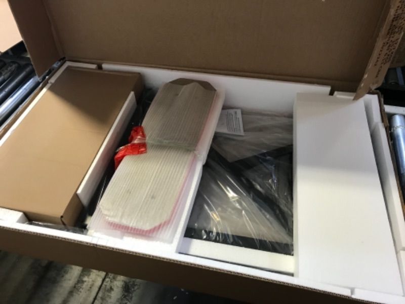 Photo 1 of Amazon Basics Gaming Computer Desk with Storage for Controller, Headphone & Speaker - Red
