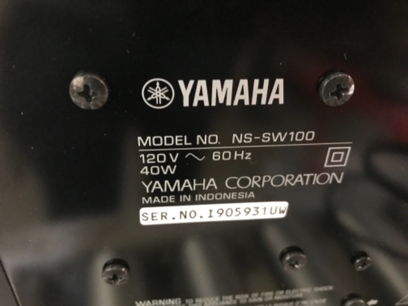 Photo 6 of Yamaha 10" 100W Powered Subwoofer - Black (NS-SW100BL) Single