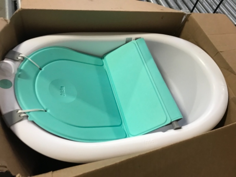 Photo 2 of 4-in-1 Grow-with-Me Bath Tub by Frida Baby Transforms Infant Bathtub to Toddler Bath Seat with Backrest for Assisted Sitting in Tub