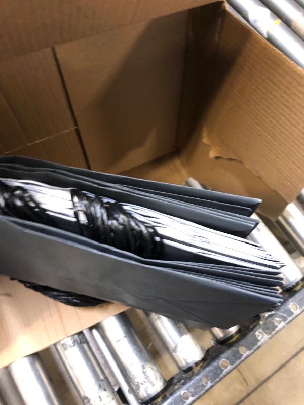 Photo 1 of Black Shopping Bags with Handles GSSUSA 16x6x12in Large 25Pcs, Gift Bags Bulk, Bags for Small Business, Paper Shopping Bags, Grocery Bags, Shopping Bags for Boutique, Merchandise, Food Service Take Out Black 16x16x12 Inch (Pack of 25)