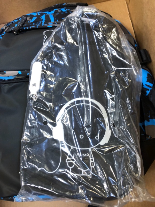 Photo 3 of Asge Backpacks for Boys School Bags for Kids Luminous Bookbag and Sling Bag Set Blue