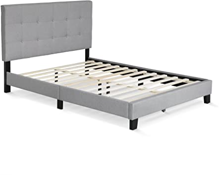 Photo 1 of Accent Furniture Padded Platform Bed Frame-Full Size - Gray -  PARTS LOOSE IN BOX 