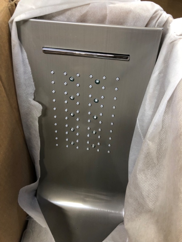 Photo 1 of AlenArt Shower Panel Tower System LED Multi-Function Shower Panel with Rainfall Waterfall Massage Jets Stainless Steel Tub Spout Hand Shower,Brushed Nickel - LIKE NEW 
