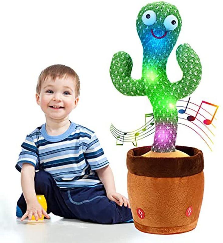 Photo 1 of Dancing Cactus Talking Cactus Baby Toys 6 to 12 Months, Singing Dancing Cactus Mimicking Toy Repeats What You Say & Recording with 120 English Songs and Lighting for Boys and Girls Toys