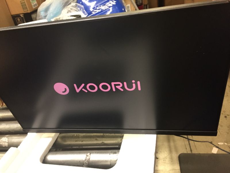 Photo 2 of KOORUI 24 Inch Computer Monitor Full HD 1920 x 1080p VA Display 75Hz 3000:1 Contrast Ratio with HDMI, VGA, Frameless, 75 x 75 mm VESA Mountable, Ergonomic Tilt, Black