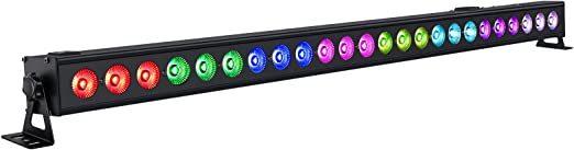 Photo 1 of LED Wash Light, OPPSK 40" 72W RGB Stage Lights Bar with Chase Effect Daisy Chain Power Auto Play Sound Activated by DMX Control Uplighting for Church Wedding Party Events Stage Lighting

