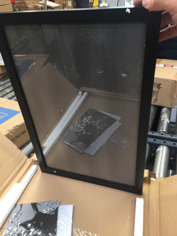 Photo 1 of , Black & Black Poster Frame, 13x19 -  CHIPPED CORNER DAMAGE 
