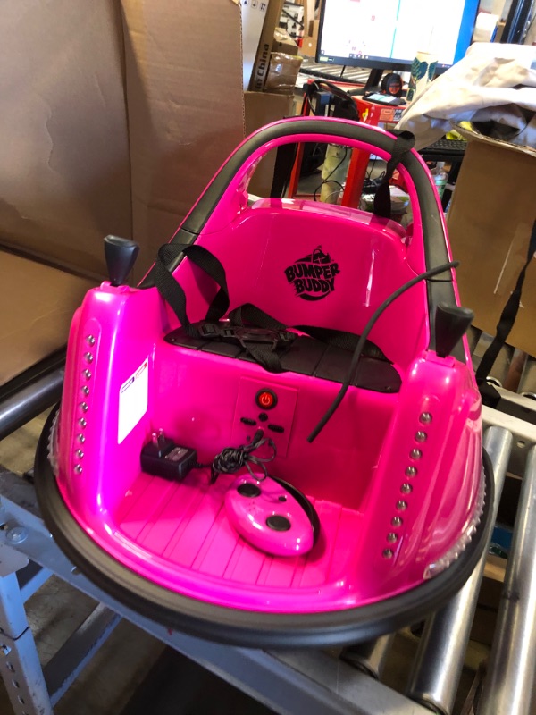 Photo 2 of Ride On Electric Bumper Car for Kids & Toddlers, 12V 2-Speed, Ages 1, 2, 3, 4, 5 Year Old Girls Christmas Toys : Baby Bumping Toy Cars & Remote - Gifts for 18 Months Girl Toddler-5 Years Birthday Gift Pink