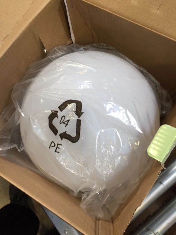 Photo 1 of Lafhome 12-Inch Solar Rechargeable LED Ball Light, Color Changing Solar Globe Lamp IP67 Waterproof Outdoor Garden RGB Orb Light for Bar Yard Patio Pool Pathway Nightlight Relax Decoration