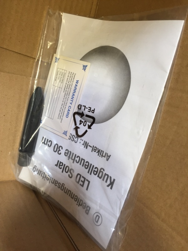 Photo 1 of Lafhome 12-Inch Solar Rechargeable LED Ball Light, Color Changing Solar Globe Lamp IP67 Waterproof Outdoor Garden RGB Orb Light for Bar Yard Patio Pool Pathway Nightlight Relax Decoration