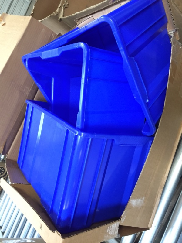 Photo 1 of 3 blue bins plastic
