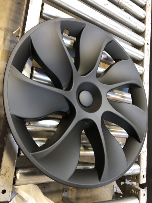 Photo 1 of 22" Matte Black Plastic Hubcap Rim Set 4 Pack 