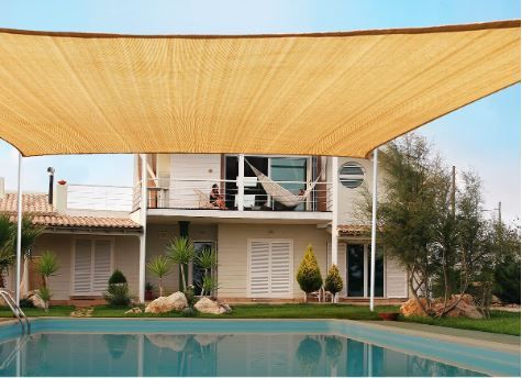 Photo 1 of 24X24FT Large Oversized 185G HDPE Square Sun Shade Sail Canopy 98% UV Block Outdoor Patio Garden