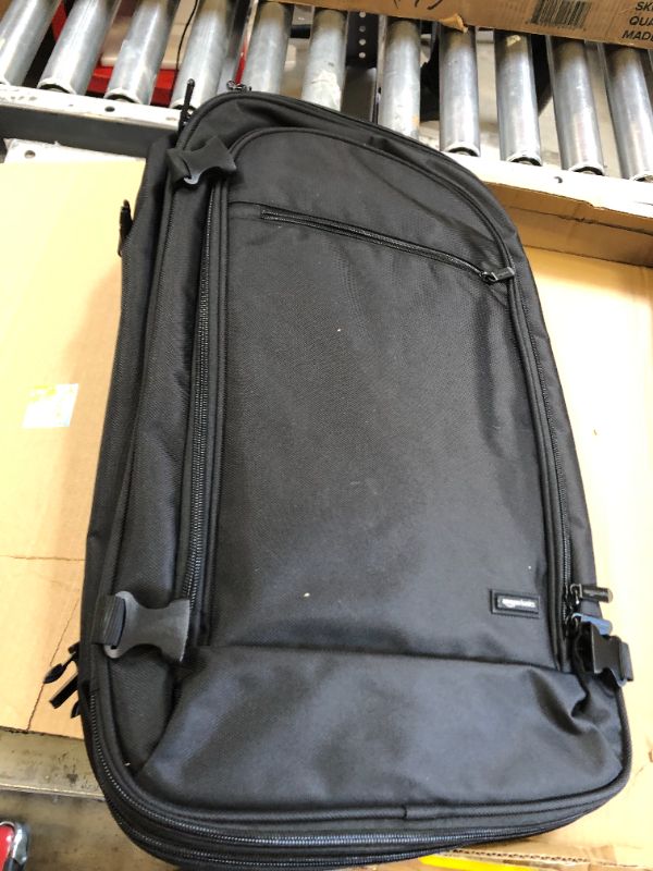 Photo 3 of Amazon Basics Carry-On Travel Backpack - Black Black Backpack