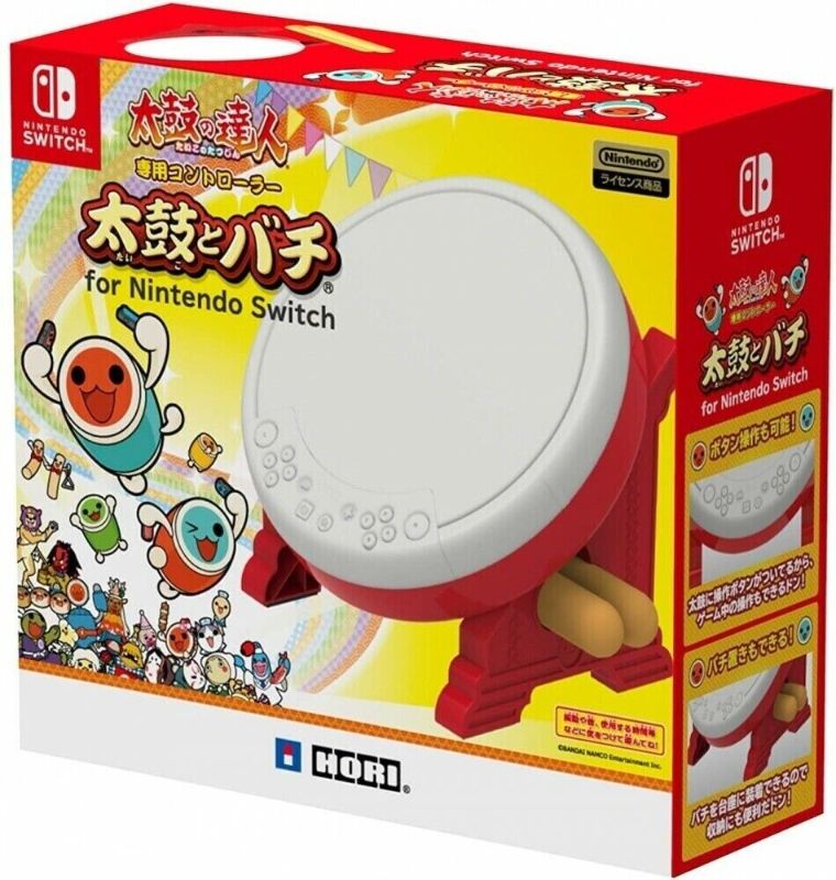 Photo 1 of HORI TAIKO NO TATSUJIN Drum & BACHI Set for Nintendo Switch
