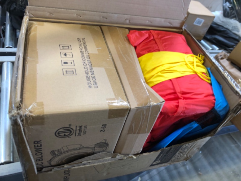 Photo 2 of WELLFUNTIME Inflatable Bounce House with Blower, Jumping Castle Slide, Kids Bouncer with Ball Pit, Basketball Rim, Dart Target Game