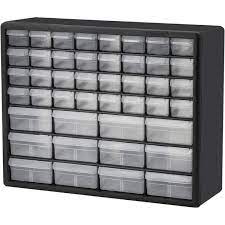 Photo 1 of Akro-Mils 44 Drawer Plastic Storage Organizer with Drawers for Hardware Small P
MISSING PART OF DRAWERS