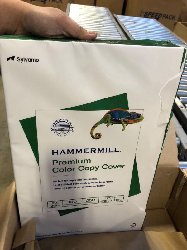 Photo 2 of Hammermill Premium Color Copy 80 lb. Cover Paper, 11" x 17", White, 250 Sheets/Pack (HAM120037A)