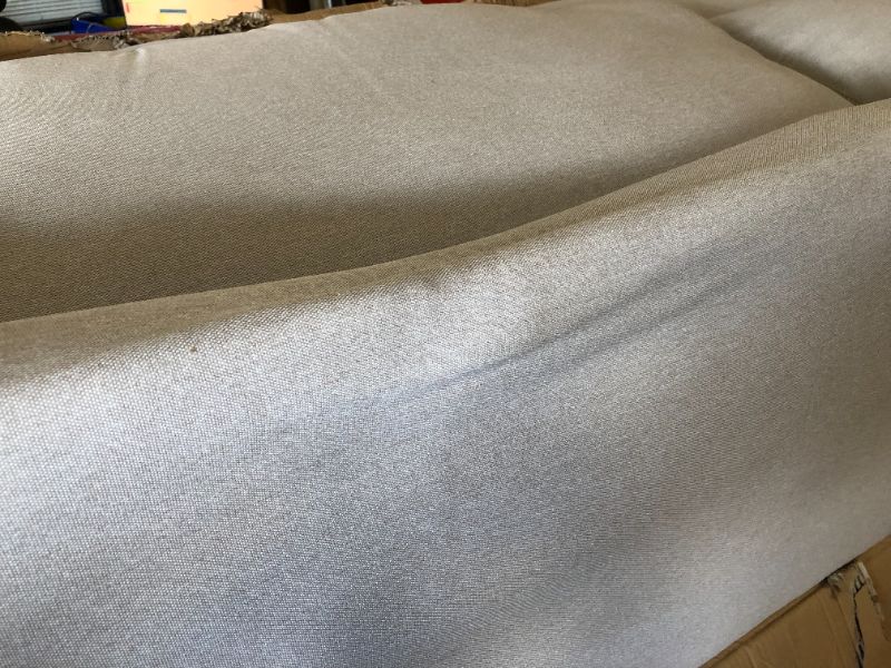 Photo 8 of Amazon Brand – Rivet Midtown Contemporary Upholstered Sofa Couch, 92.1"W, Cream - DAMAGE TO ITEM - MULTIPLE PLACES WHERE WOOD IS BENT ( BACK AND SIDE ) /DAMAGED 
